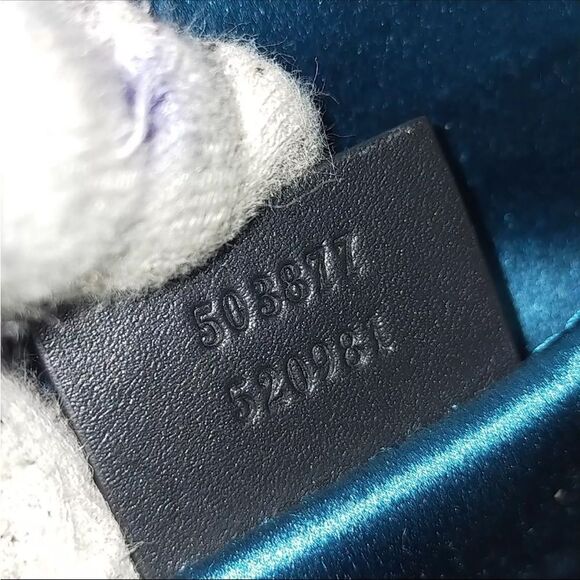 Auth Vintage Gucci Green Suede Web Sherry Line Ophidia Clutch Chainlink Shoulder - Picture 9 of 9